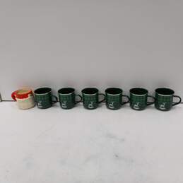 Christmas Coffee Mugs Assorted 7pc Lot alternative image