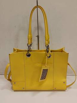 Wilsons Leather Women's Yellow Leather Tote Bag with Shoulder Strap