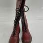 Dr. Martens Tall Red Leather Boots Size 5 image number 4