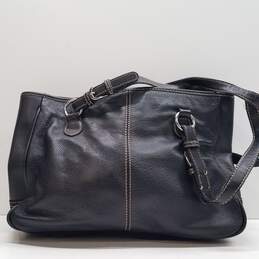 The Sak Leather Shoulder Bag Black