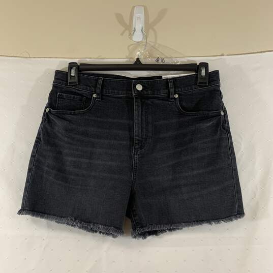 Women's Charcoal Wash LOFT Hi-Rise Cut Off Denim Shorts, Sz. 28 image number 1