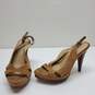 Audrey Brooke Women' Suede Brown Slip- On Slingback Wedge Heels Size 6 image number 1