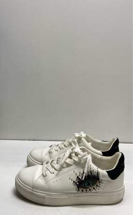 Kurt Geiger Laney Eye White Leather Casual Sneakers Women's Size 41EU/10US