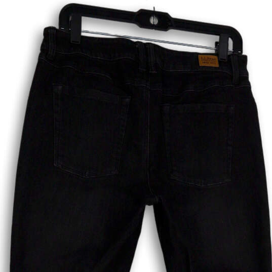 Womens Black Denim Dark Wash Stretch Pockets Straight Leg Jeans Size 12 image number 4