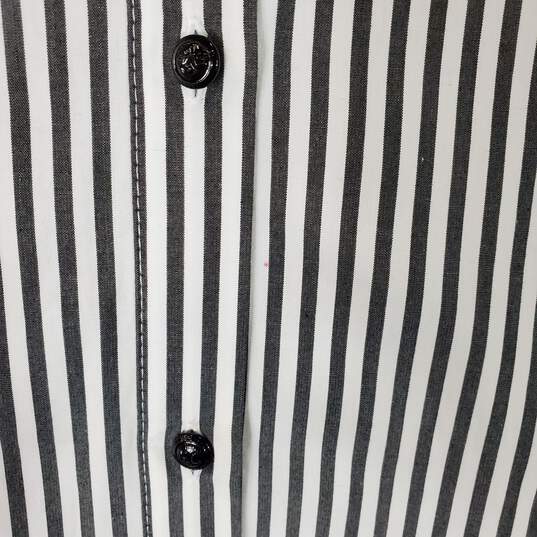 Karl Lagerfeld Women White Striped Shirt Dress XS image number 4