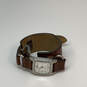 Designer Fossil Silver-Tone Adjustable Leather Strap Analog Wristwatch image number 3