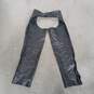 Jamin Leather Black Motorcycle Chaps Men's Size M image number 2