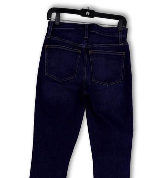 Womens Blue Denim Stretch Medium Wash Pockets Skinny Leg Jeans Size 28T image number 4