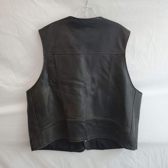 Eagle Genuine Leather Black Button Up Vest Size 56 image number 2