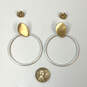 Designer Robert Lee Morris Soho Two-Tone Round Shape Classic Hoop Earrings image number 2