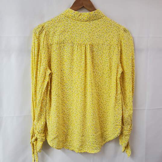 Anthropologie Maeve Yellow Button Up LS Shirt Women's 6 image number 2