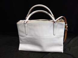 Coach White Leather 3-Zipper Weekender Borough Shoulder Bag Purse Top Handle Bag alternative image