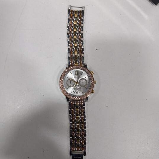 Women's Gold Tone & Rose Gold Tone BeBe Watch & 2 Strap Replacements In Case image number 2