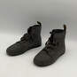 Womens Leyton Gray Wool Round Toe Lace-Up 7 Eye Ankle Boots Size 8 image number 4