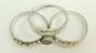 Robert Lee Morris Soho Silver Tone Graduated Bangle Bracelets 122.0g image number 7