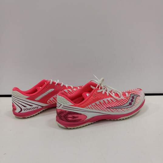 Saucony Women's Pink Kilkenny XC5 Spikes Track Running Shoes Size 8 image number 3