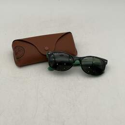 Ray-Ban Mens RB2132 Green Black Full-Rim Polarized Wayfarer Sunglasses With Case alternative image