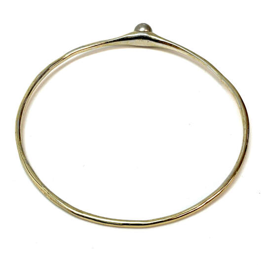 Designer Alexis Bittar Gold-Tone Fashionable Thin Wire Bangle Bracelet image number 2