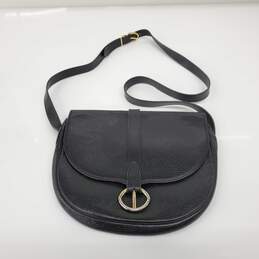 Christian Dior Mono Flap Black Leather Vintage Crossbody Bag w/COA