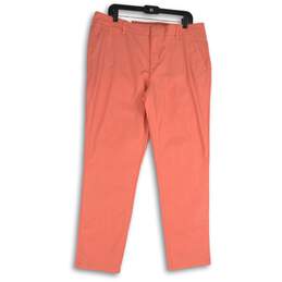 NWT Tommy Hilfiger Womens Pink Flat Front Hampton Chino Pants Size 16