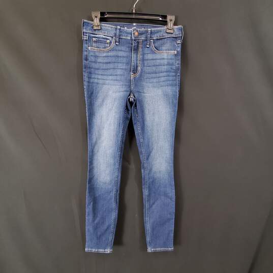 Hollister Women Blue Skinny Jeans NWT sz 26 image number 1
