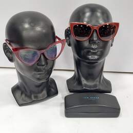 2 Pair Women's Red & Floral Print Acetate Cat's Eye Sunglasses & Reading Glasses alternative image