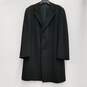 Mens Black Pockets Long Sleeve Collared Single Breasted Trench Coat Size 52 image number 2