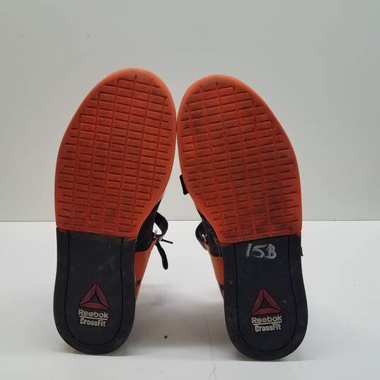 Reebok CrossFit Lifter 2.0 Black Orange Athletic Sneaker sz 10 image number 5