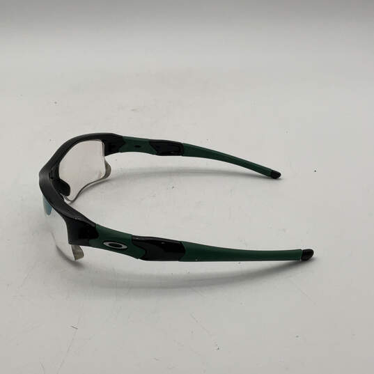Mens 03-946 Black Green Full Rim Wrap Prescription Eyeglasses With Case image number 2