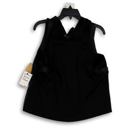 NWT Womens Black V-Neck Regular Fit Sleeveless Pullover Tank Top Size XL alternative image