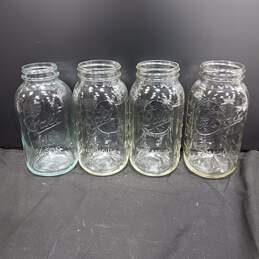 Bundle of 4 Assorted Clear Ball Canning Jars