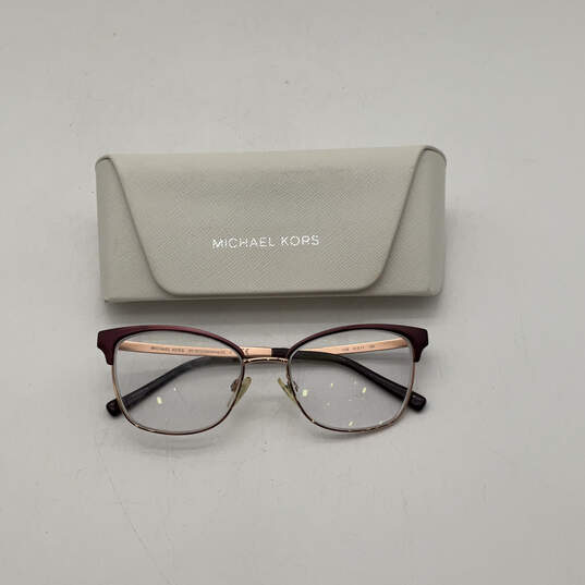 Womens Adrianna IV MK3012 Purple Gold Cat Eye Prescription Glasses w/ Case image number 1