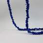 Sterling Silver Lapis Nugget 31 Inch Necklace 62.9g image number 5
