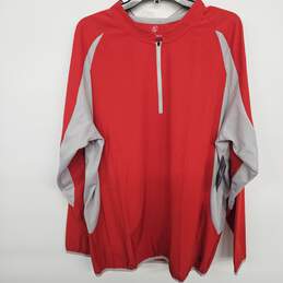 Red Grey Long Sleeve Cage Jacket