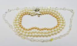 Vintage Aurora Borealis Faux Pearl Costume Jewelry 173.0g alternative image