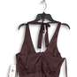 NWT Jones New York Womens Purple Halter Neck Back Zip A-Line Dress Size 10 image number 4