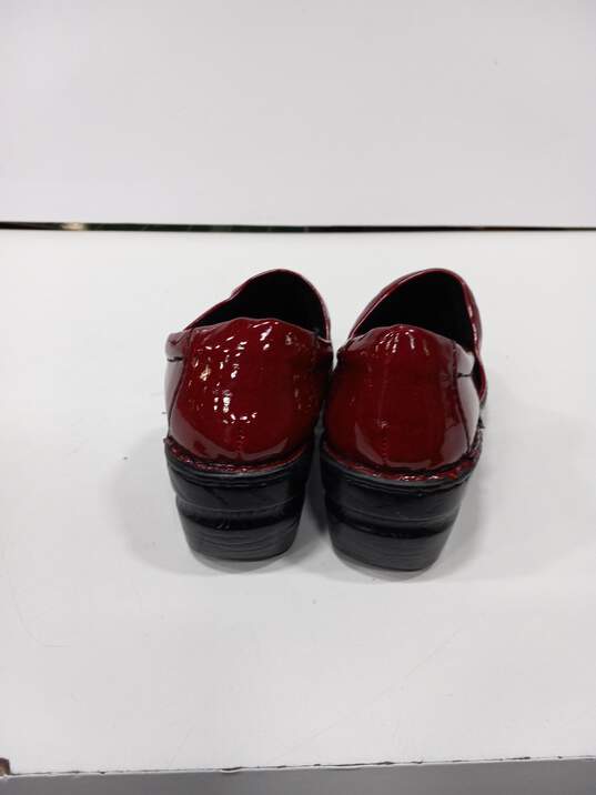 BOC Women's Red Leather Walking Shoes image number 4