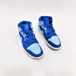 Jordan 1 Retro Mid Team Royal Ice Blue Men's Shoes Size 8