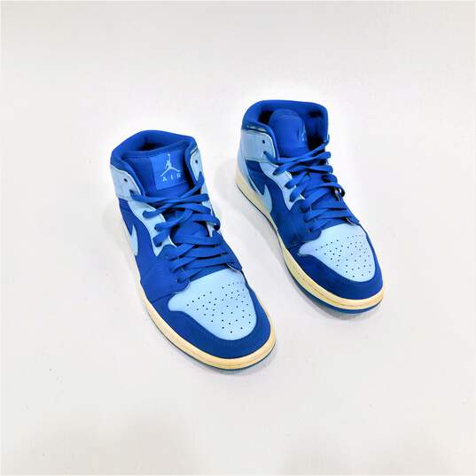 Jordan 1 Retro Mid Team Royal Ice Blue Men's Shoes Size 8 image number 1