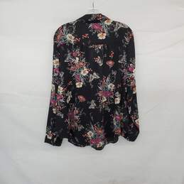Torrid Madison Black Floral Patterned Shirt WM Size 1X NWT alternative image