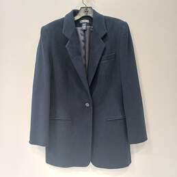 Land's End Blue Cashmere Blend Suit Jacket Women's Size 8