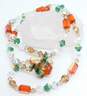 Vintage Colorful & Clear Icy Aurora Borealis Beaded Necklaces 123.4g image number 4