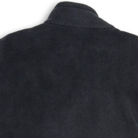 Mens Black Mock Neck Sleeveless Fleece Full-Zip Vest Size XXL image number 4