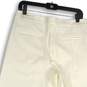 Ann Taylor Womens White Flat Front Slash Pocket Wide-Leg Dress Pants Size 8 image number 4