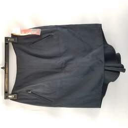 Costume National Black Ruffle Back Skirt 6 NWT
