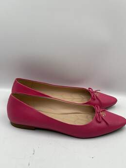 Womens Annabel C2911 Pink Leather Pointed Toe Ballet Flat Sz 11 W-0528782-E