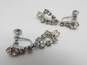 Vintage Silver Tone Clear Icy Rhinestone Costume Jewelry 38.0g image number 7