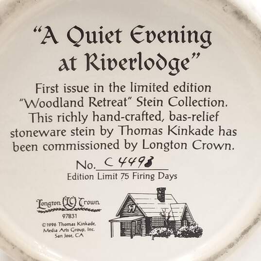 Longton Crown Thomas Kinkade "Woodland Retreat" Drinkware Stein image number 4