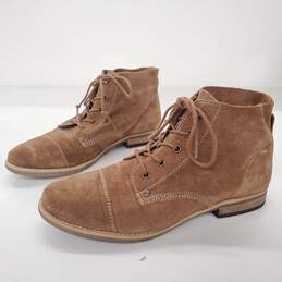 Diba Brown Suede Lace Up Ankle Boots Women's Size 9M