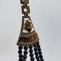 Heidi Daus Gold Tone Black Beads Crystal 40 Inch Necklace 240.0g image number 7